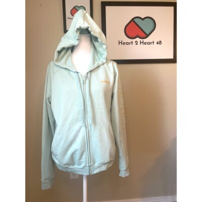 adidas Men's Zip Hoodie Light Green Gold adidas Lettering 10/2019