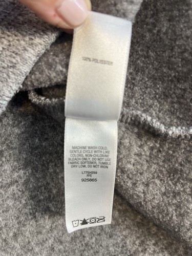Cabela's Sweater Hoodie Gray Elbow Patch Fleece Womens Med Western Toggle Button - Picture 7 of 13