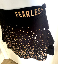Ideology Fearless Skort Ruffle back black w/ Rosegold splatter Juniors XL yb2