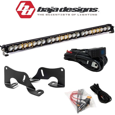 Baja Designs Clear S8 Spot Beam Roof Mount Light Bar Kit For RZR Pro XP/Turbo