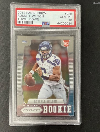 2012 Panini Prizm RUSSELL WILSON Rookie Towel Down PSA 10