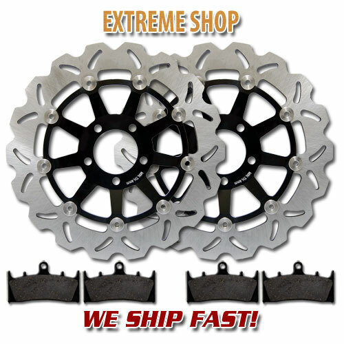 Front Brake Disc Rotor+Pads for Kawasaki ZX6R ZX600 G/J (98-02