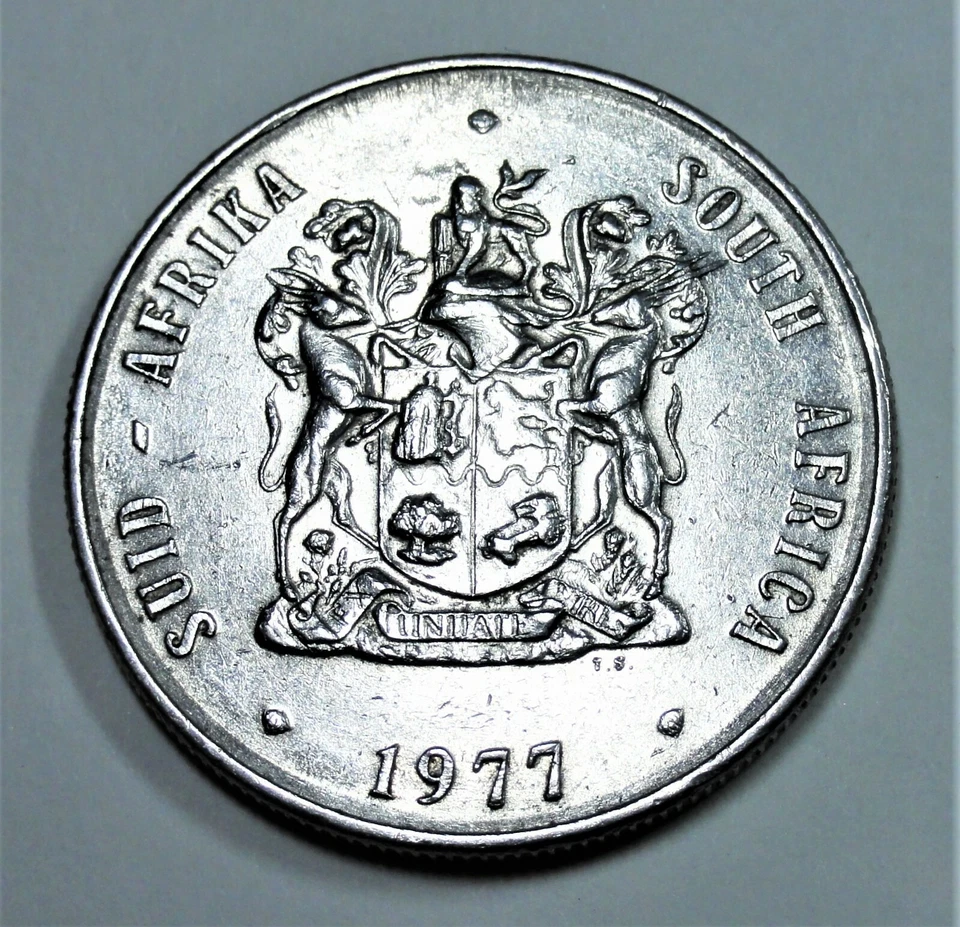 Südafrika 1 Rand 1977 - Springbock - Cu-Ni - vz / xf - Bild 2 von 2