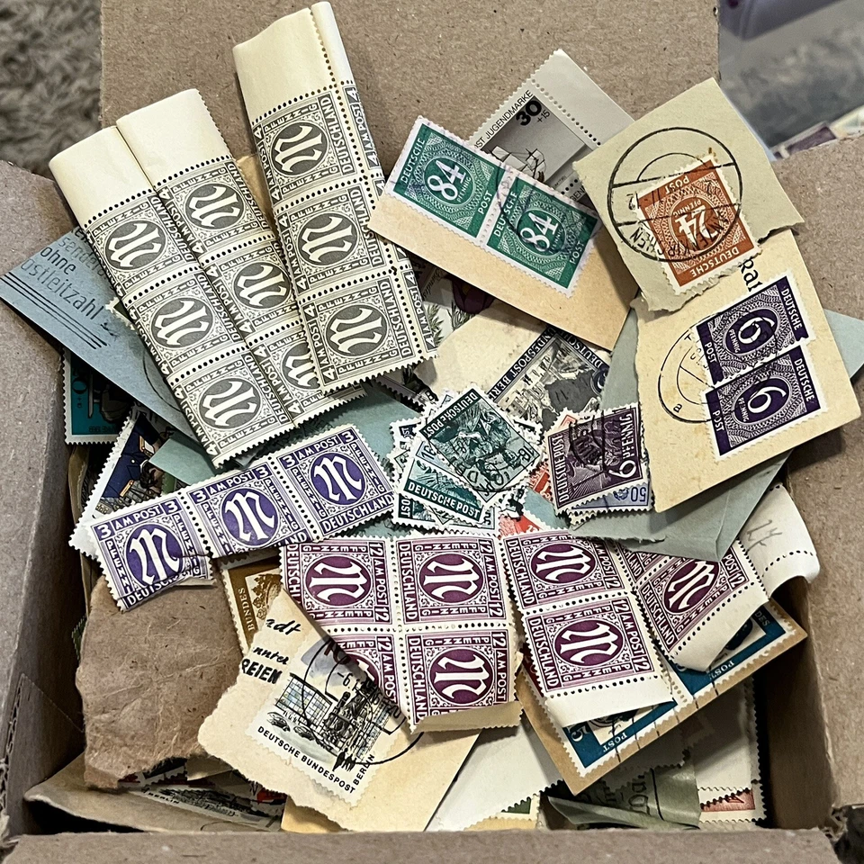 GERMANY BOX LOT OF STAMPS FANCY CANCELS, MINT STRIPS, HITLER, HYPERINFLATION #1 - Image 3 of 4