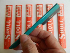 VINTAGE SDOLL BRAND SHAVING RAZORS, 5" OV, ALL METAL, STAINLESS BLADES, LOT OF 6