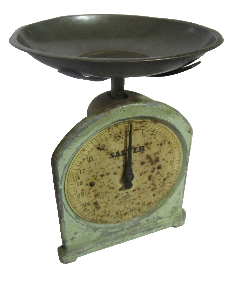 Vintage Salter No 34 Household Mechanical Scale 20lb X 1 OZ