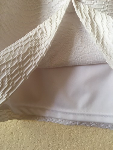 Nuevo vestido vaquero Calvin Klein para mujer talla 4 blanco forrado con cremallera sin mangas cuello redondo - Imagen 4 de 8