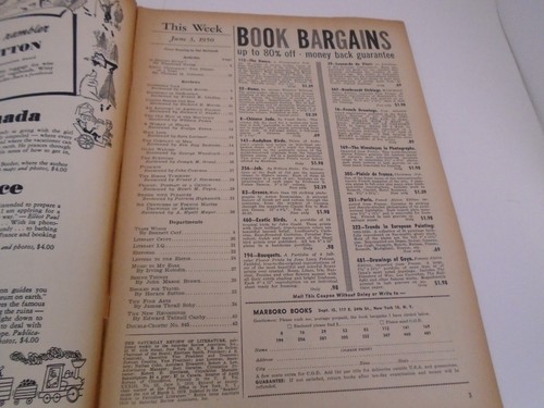 Saturday Review of Literature Magazine June 3, 1950 Gerald W. Johnson - Picture 3 of 4