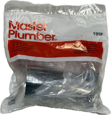 MASTER PLUMBER 195F TUB SPOUT WITH DIVERTER FITS 1/2'' OR 3/4'' WITH HEX KEY NEW