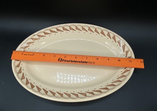 Vintage Wallace China Dotine geometrisches Muster Restaurant Platte 11,25 x 7,75"" - Bild 2 von 5