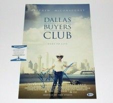MATTHEW MCCONAUGHEY SIGNED DALLAS BUYERS CLUB MOVIE POSTER PHOTO BECKETT COA