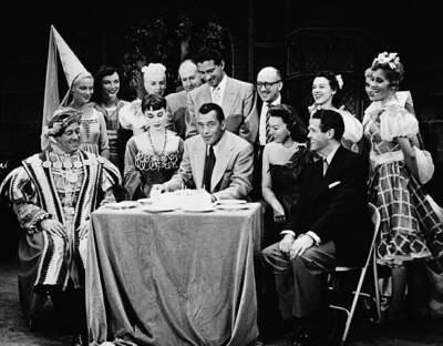 Ed Sullivan celebrates fourth anniversary TV show Toast Town Stars - 1952 Photo