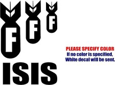 Vinyl Decal Sticker -ISIS Bomb Anti Terrorist 02 Car Truck Bumper Window 7"