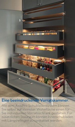 Innenschubkasten Innenauszug innenschublade Küchenschublade Vollauszug Anthrazit - Bild 5 von 16