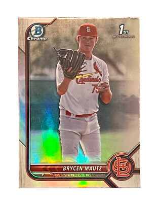 2022 Bowman Draft Chrome Base Refractor #BDC-124 Brycen Mautz
