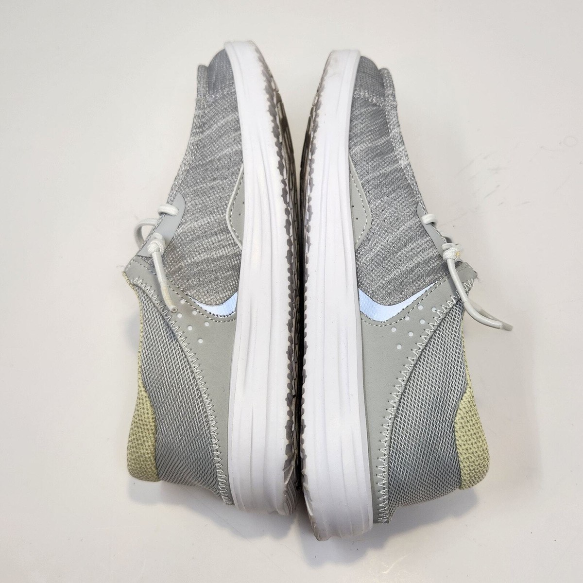 Hey Dude Wendy Frontier Gray Yellow Casual Sneakers Size 5 Comfort