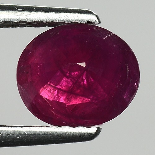 1.40Cts 100% NATURAL RED OVAL CUT RUBY HEATED NOT GLASSFILL LOOSE GEMSTONES M454 - Picture 2 of 5