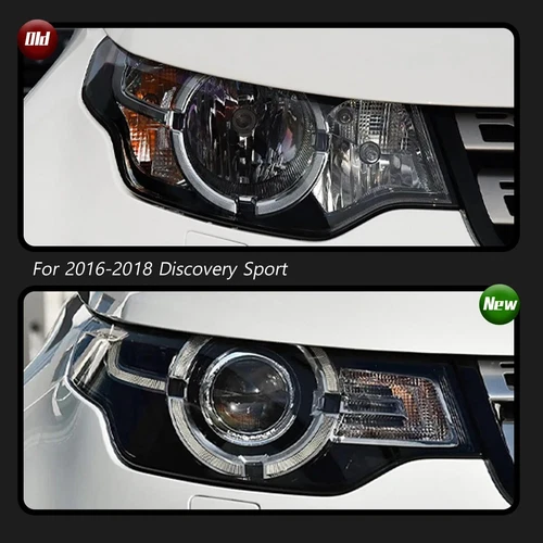 Par de luces delanteras LED negras para Land Rover Discovery Sport 2016-2018 - Imagen 4 de 6