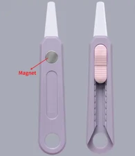 PURPLE Ceramic Box Cutter Last 10x Longer than metal blades SAFETY ROUND BLADE