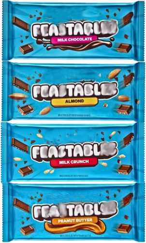 Feastables Chocolate Bar Mix Bundle - X1 Milk Chocolate, X1 Almond Milk Chocolat - Picture 12 of 12