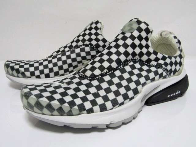 NIKE Air Presto ID Checked White White White Black Vintage SIze S US 8-9 JP 26-27cm Y107 67e387 NIKE Air Presto ID Checked White White White Black Vintage SIze S US 8-9 JP 26-27cm Y107 67e387