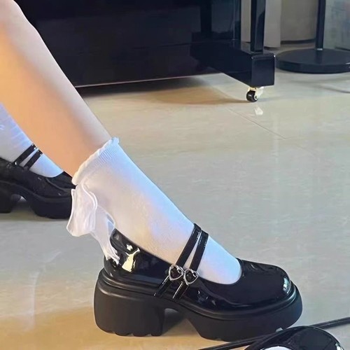 Womens Punk Heels Gothic Platform Chunky Round Toe Buckle Shoes Lolita Mary Jane - Picture 9 of 18