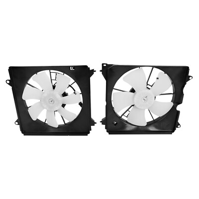 2PCS AC Condenser Radiator Cooling Motor Fan For 2013-2017 Honda Accord Touring
