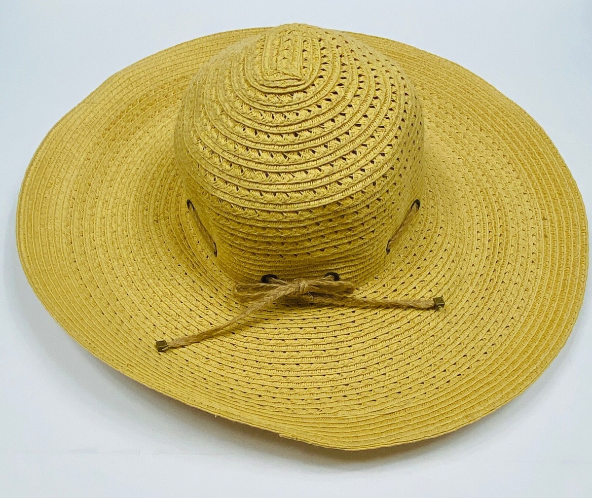 ?HP?VTG 1990s-2000 Lauren Ralph Lauren Tan Fabric Packable Wide-Brim Sun Hat M Ralph Lauren Straw Hats for Women for sale | eBay main image 3