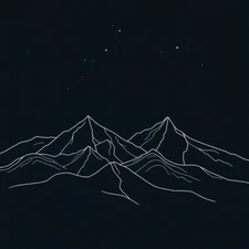 Digital picture Mountains In The Dark Sky PNG printable file