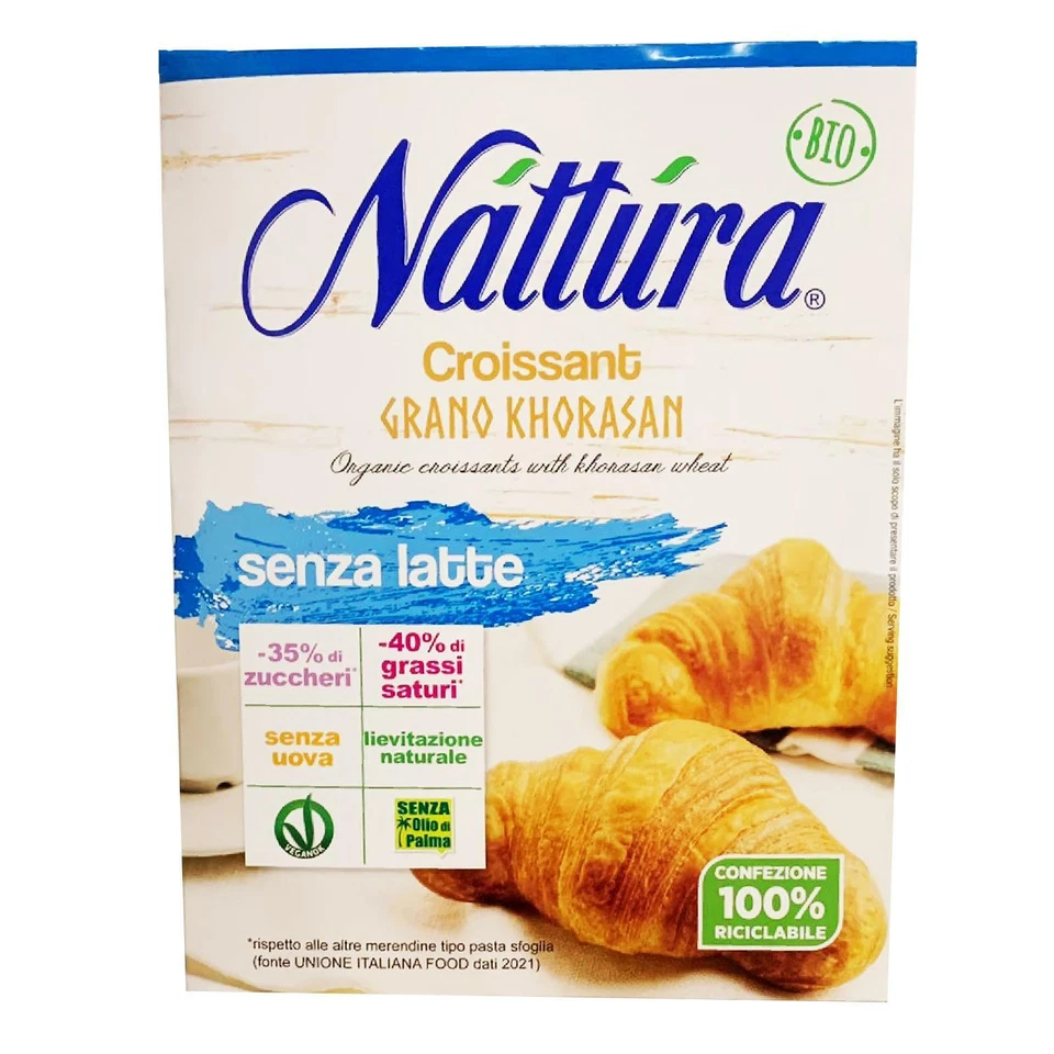 CORNETTI NATTURA BIOLOGICO GRANO KAMUT CROISSANT 160 GR MERENDA 4 BRIOCHE BIO