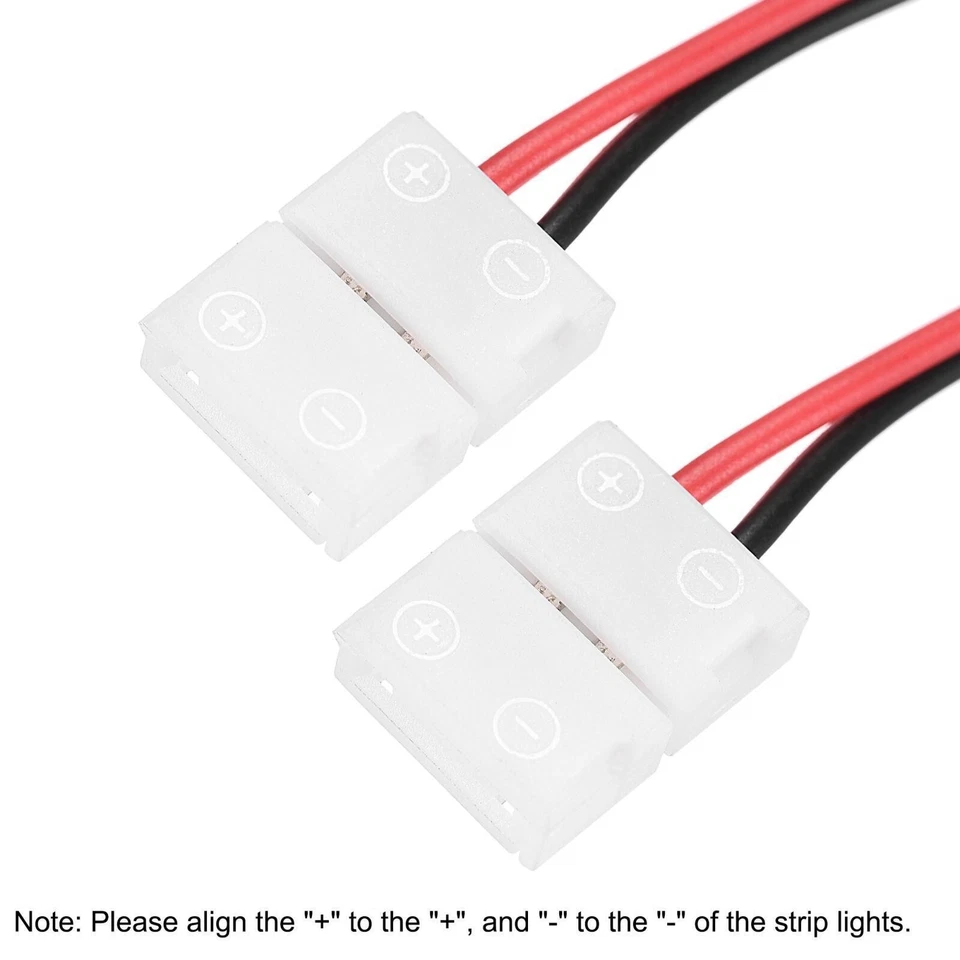 15Pcs 2 Pin 10mm Solderless Strip to Strip Jumper Cable for 5050 LED Lights - Image 2 of 4