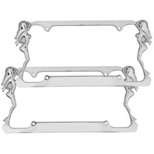2pcs Metal Chrome Exotic Sexy Ladies Girls License Plate Holder Car Truck Suv 2pcs Metal Chrome Exotic Sexy Ladies Girls License Plate Holder Car Truck Suv