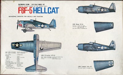 VINTAGE Fujimi 1:48 Scale Grumman F6F-5 Hellcat Model Kit NEW