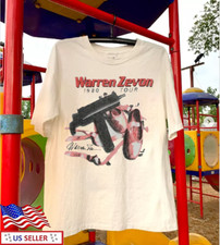 Warren Zevon 1980 Tour Concert short sleeve white color classic shirt KV31956