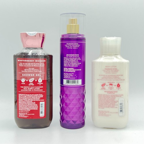 Bath and Body Works Winterberry Wonder Gel Doccia, Lozione e Nebulizzatore Confezione da 3 Pezzi - Foto 2 di 2