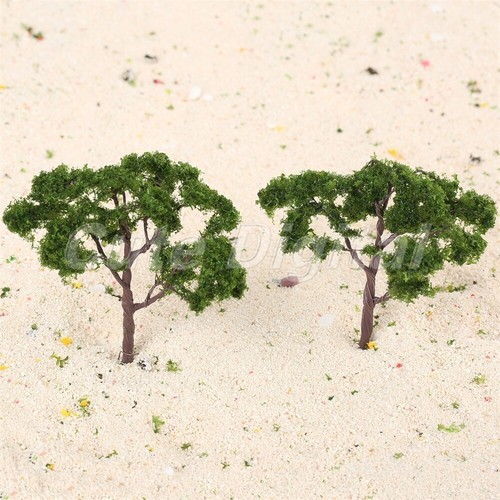 5Pcs 10cm Iron Wire & Plastic Dark Green Model Trees Train Railway Scene Layout - Picture 7 of 12