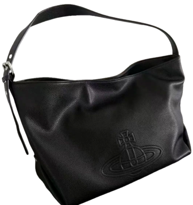 Vivienne Westwood Handbag Tote Bag Black Orb Embossed MINT Outlet