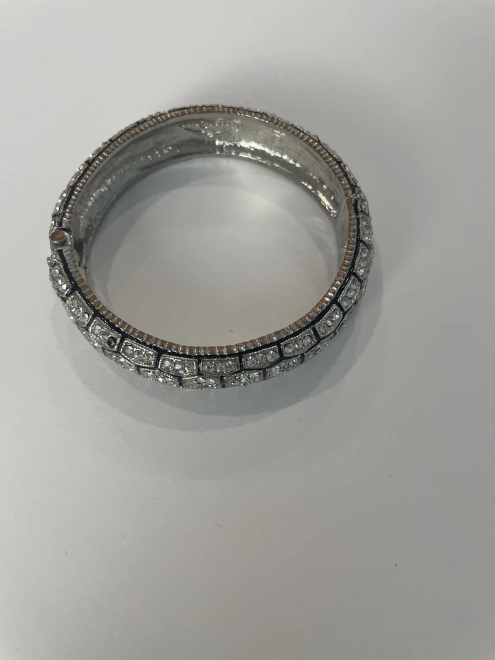 Armband Manschette schwarz und klar Zirkonia - Bild 2 von 4