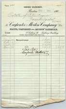 Carpenter Morton Paints Varnishes Boston, MA 1901 Statement Geo. M Rogers* (#5)