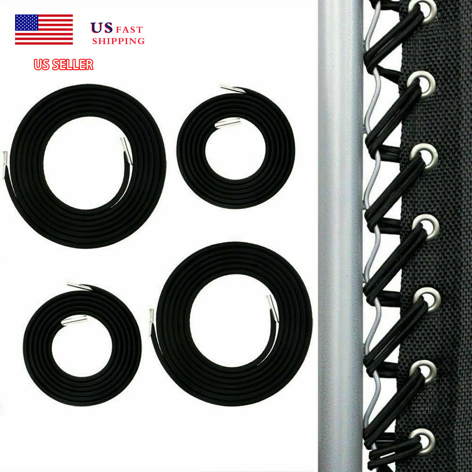 Repair Bungee Cord Universal 4 Pcs Black