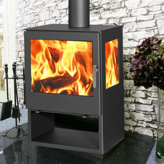 Wood Burning Multi-Fuel Stove Stove 3 Sided Modena Vision 9kw Modern Stoves  | eBay