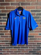 Men's Blue Nike Dri-Fit Elite Florida Gators Short Sleeve Polo Shirt Size Lg