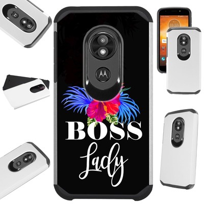 FUSION Case For Motorola Moto G7 Power/Supra/Plus Phone Cover BOSS LADY FLOWER
