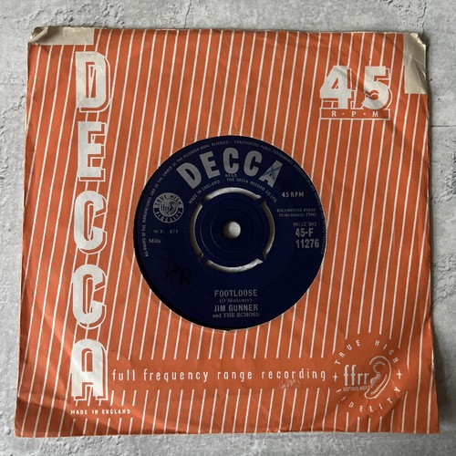 JIM GUNNER & THE ECHOS, FOOTLOOSE, 1960 DECCA LABEL, R&R INSTRUMENTAL