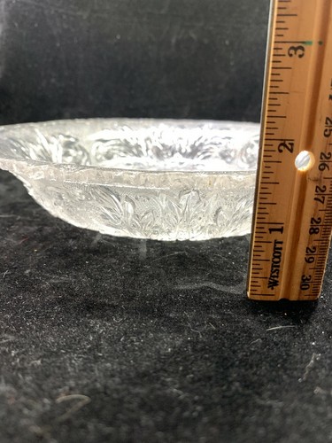 Antique Boston Sandwich Clear Glass Tulip Acanthus lacy 8.5" low bowl 1830-1845 - Picture 9 of 9