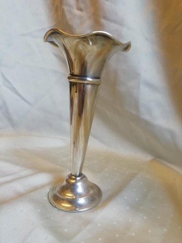 GOOD VINTAGE SILVER PLATED POSY HOLDER VASE, POSEY VASE - Picture 14 of 16