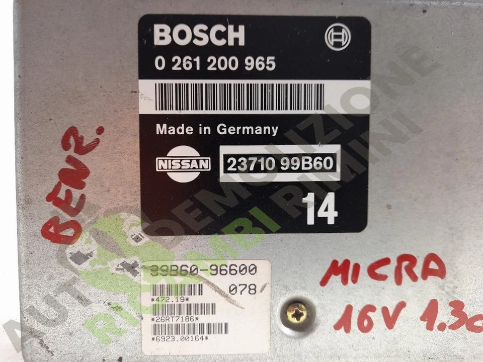 CG13DE CENTRALINA INIEZIONE NISSAN MICRA «II» (1993) 1.3, 16v. Berlina, 5 p. ... - Immagine 3 di 3