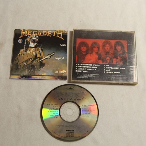 Megadeth So Far So Good So What! CD 1988 CAPITOL / COMBAT Pressing RARE