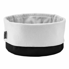 Stelton Brottasche groß schwarz/sand Brotbox Brotbehälter Ø23cm 100% Baumwolle