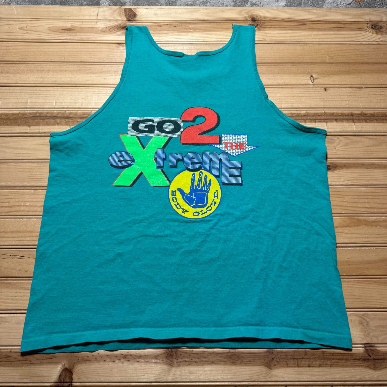 Vintage 90s Body Glove Go 2 The Xtreme Graphic Tank Top USA Made Men's - Size XL